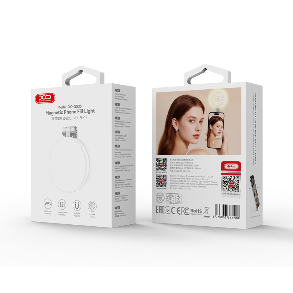 XO SS35 Foldable Magnetic Phone Light and Stand · 2