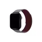 Apple Watch Uyumlu Doubles Loop Silikon Kordon Gri Bordo