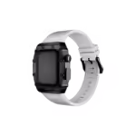Apple Watch Uyumlu Safe Kasa Koruyucu Kordon Black to White