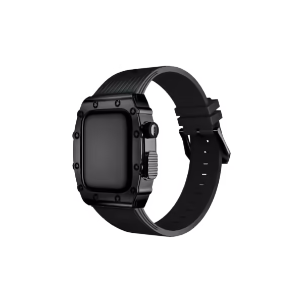 Apple Watch Uyumlu Safe Kasa Koruyucu Kordon Black to Black