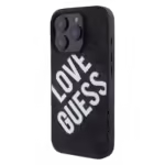 Guess Love Orijinal Lisanslı Apple iPhone Kılıf Siyah
