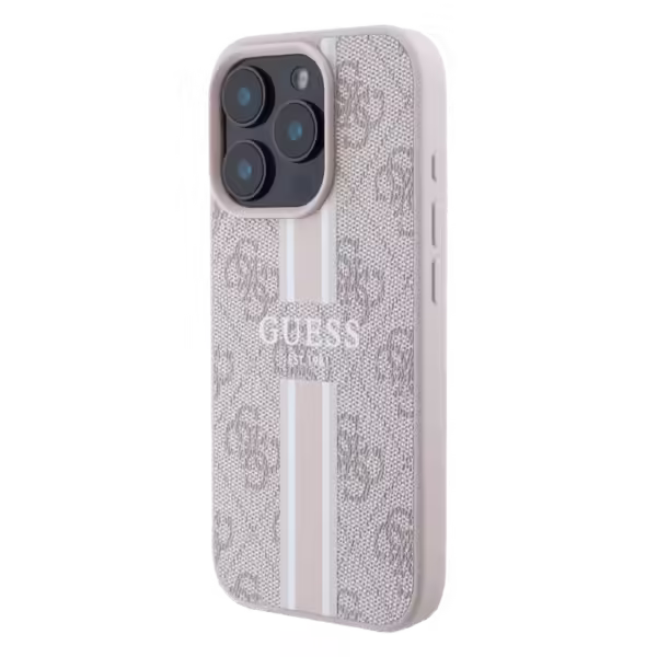 Guess Printed Orijinal Lisanslı Apple iPhone Kılıf Pembe