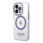 Guess Clear Orijinal Lisanslı Apple iPhone Kılıf Mavi